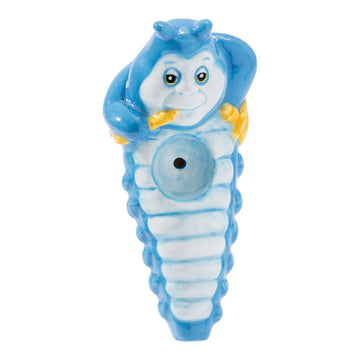 Wacky Bowlz Smoking Caterpillar Ceramic Hand Pipe - 4"