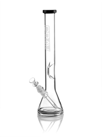 GRAV® Large, Black Accent Beaker Base Water Pipe