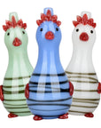 A Fowl Most Friendly Glass Hand Pipe - 4.5" / Colors Vary