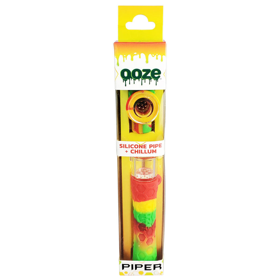 Ooze Piper 2-in-1 Silicone Pipe + Chillum - Asst - 12PC DISP