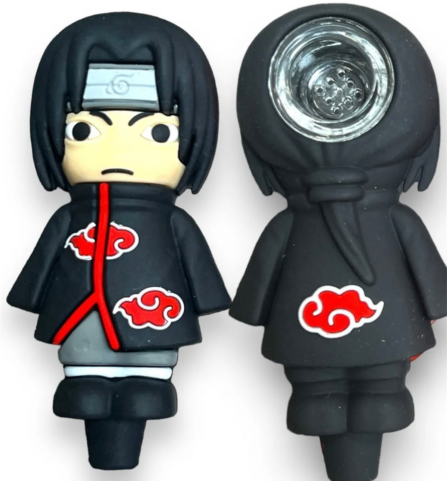 Itachi Naruto Unbreakable Silicone Smoking Hand Pipe Glass Bowl Tobacco Bong