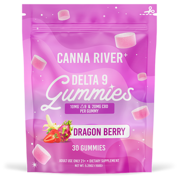 Canna River - Delta 9 Gummies - Major Melonz - 30 Gummies (10MG Delta 9 & 20MG CBD Each)