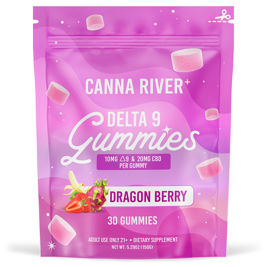 Canna River - Delta 9 Gummies - Major Melonz - 30 Gummies (10MG Delta 9 & 20MG CBD Each)