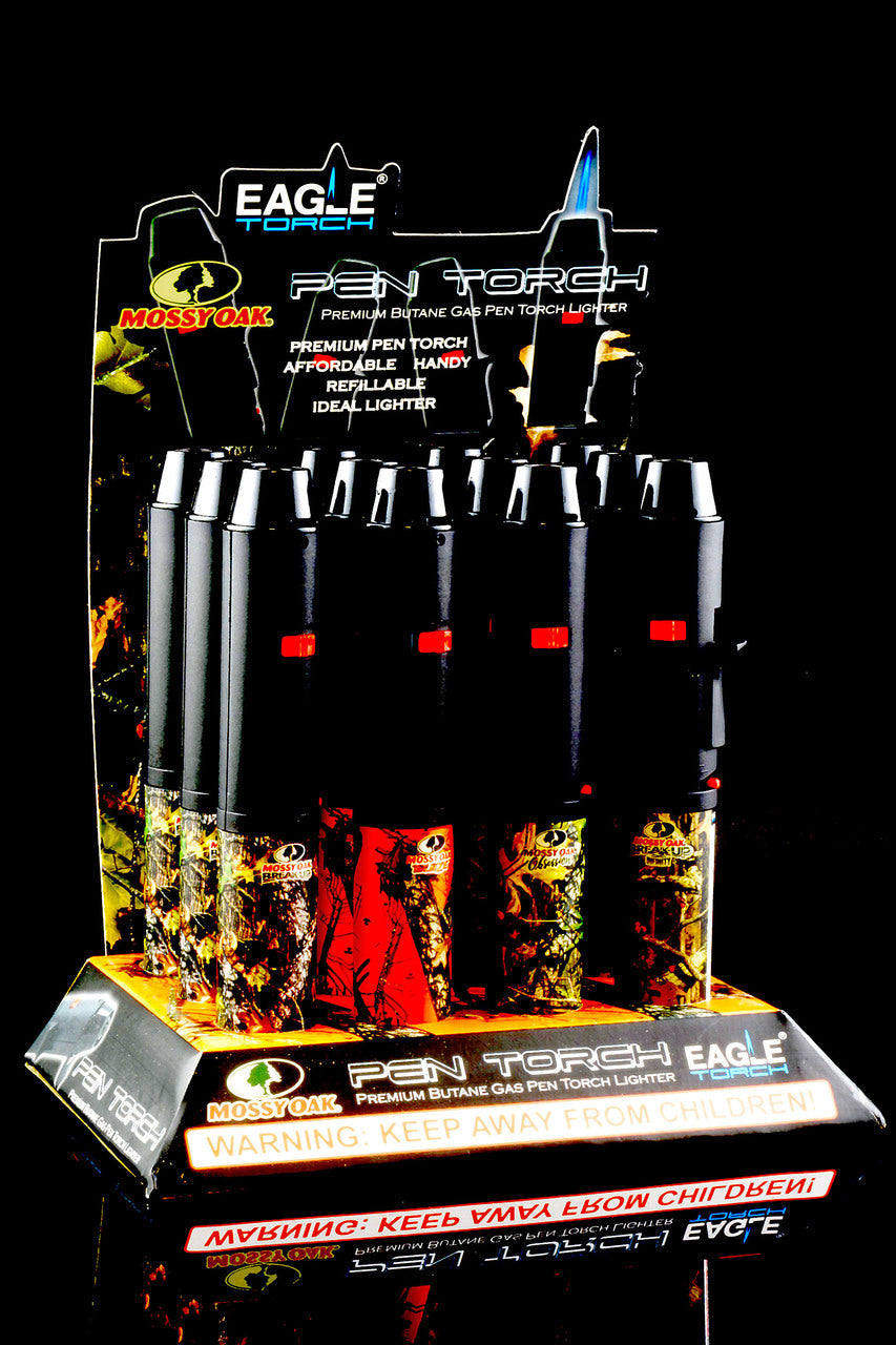 12 Pc Camo Eagle Pen Torch Lighter Display - L0150