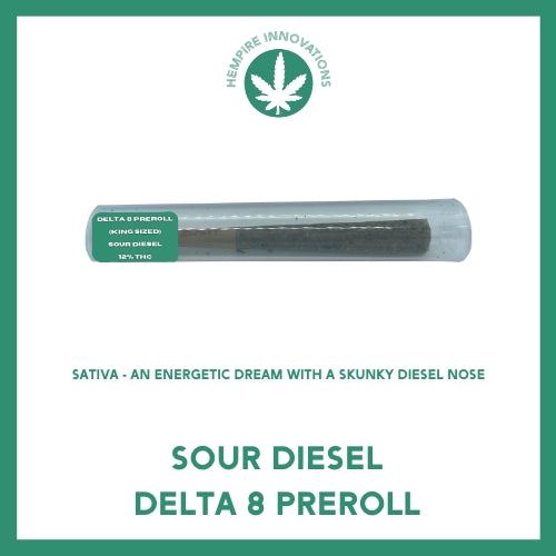 Delta 8 Preroll | Sour Diesel Sativa Strain | 1.3 Grams