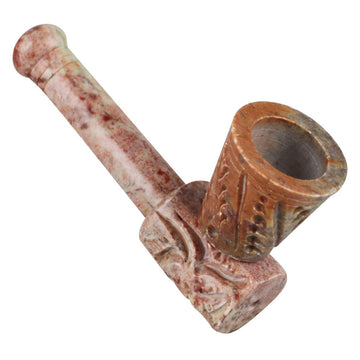 Carved Stone Hand Pipe