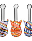 Guitar Candy Stripe Hand Pipe - 4.25" / Colors Vary