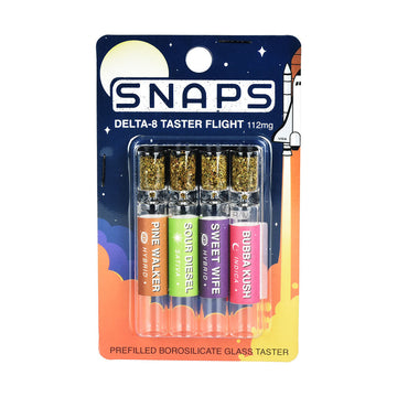 SNAPS Delta 8 Pre-Filled Taster Flight - 0.25g/Assorted Strains 4PC