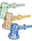 Pulsar Deco Hammer Hand Pipe w/ Opal Bead | 5.75"