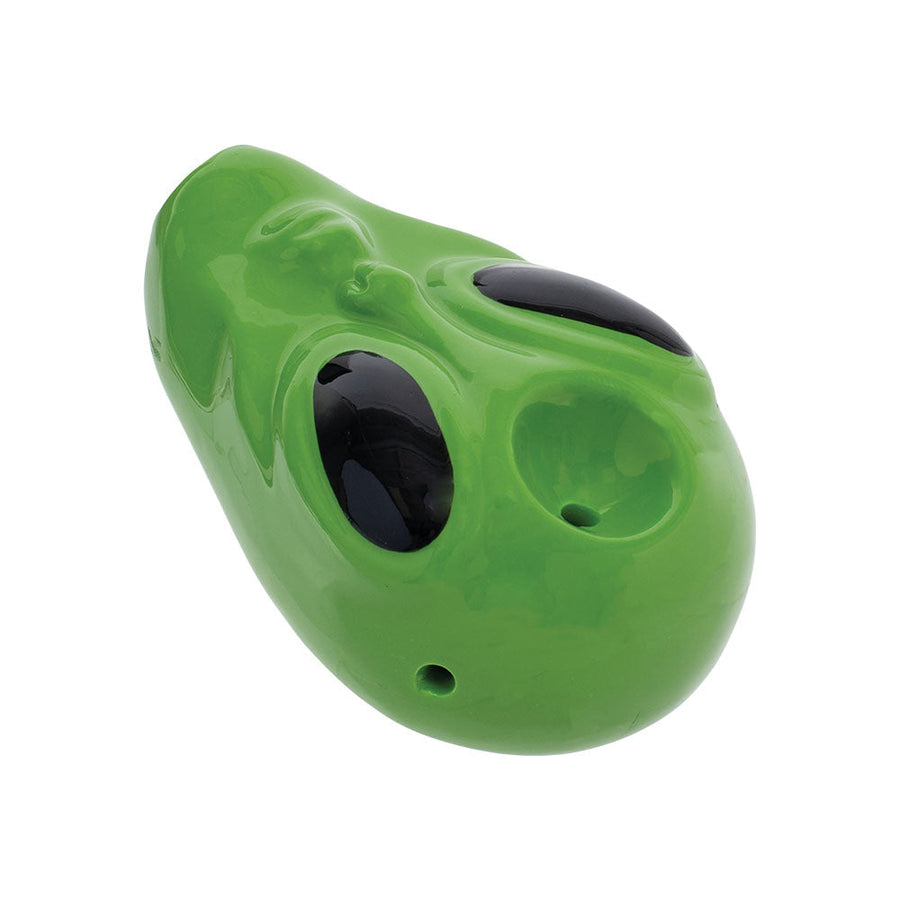 Wacky Bowlz Alien Head Ceramic Hand Pipe | 3"