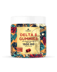 Super Chill CBD - Delta 8 Gummies Jar - 1500 MG - 100% Natural - 15 Gummies (100MG Each) - Made in USA