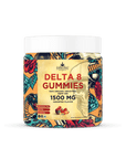 Super Chill CBD - Delta 8 Gummies Jar - 1500 MG - 100% Natural - 15 Gummies (100MG Each) - Made in USA