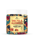 Super Chill CBD - Delta 8 Gummies Jar - 4000 MG - 100% Natural - 40 Gummies (100MG Each) - Made in USA