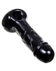 Empire Glassworks Large Penis Spoon Hand Pipe - Black