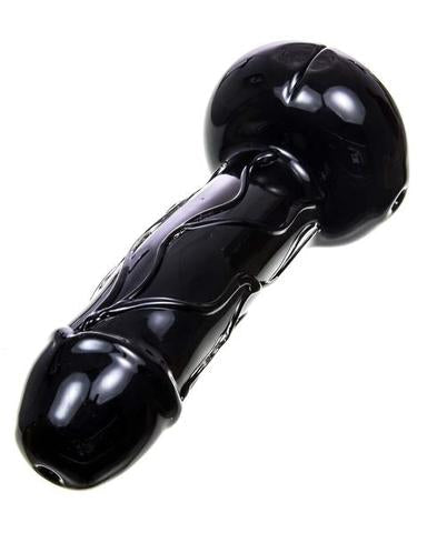 Empire Glassworks Large Penis Spoon Hand Pipe - Black